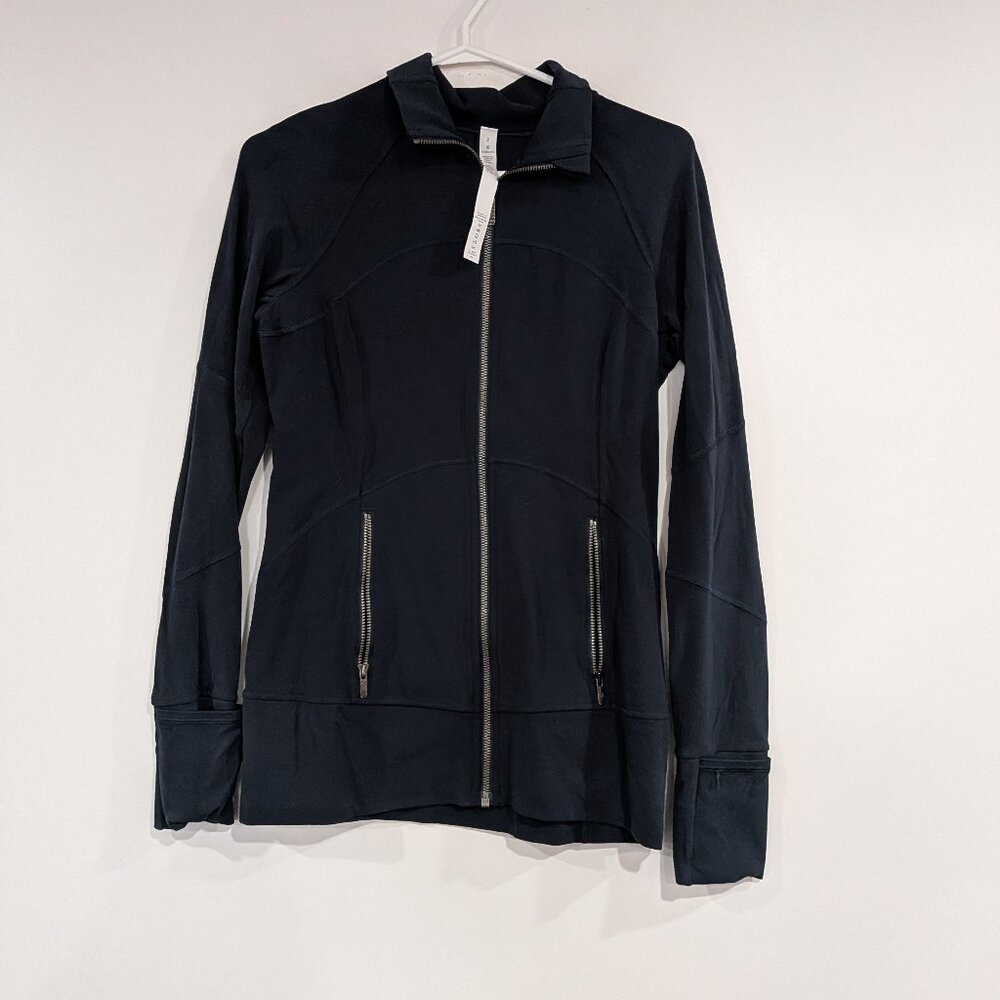Lululemon Zip Up Jacket Navy Blue Size 8